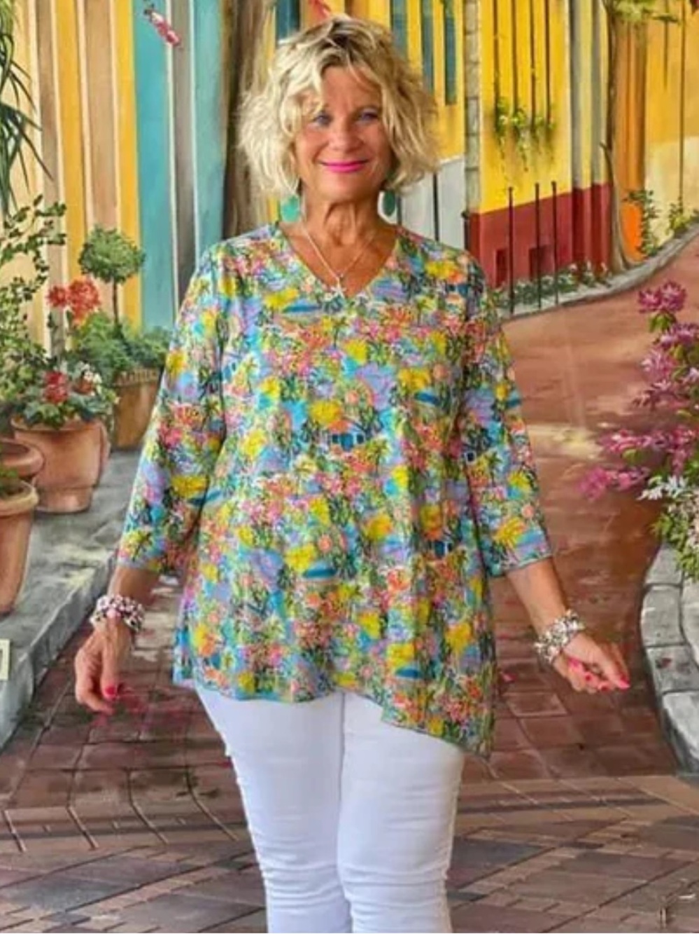 Lulu-B Island Getaway Asymmetric Tunic size 2X NWT
